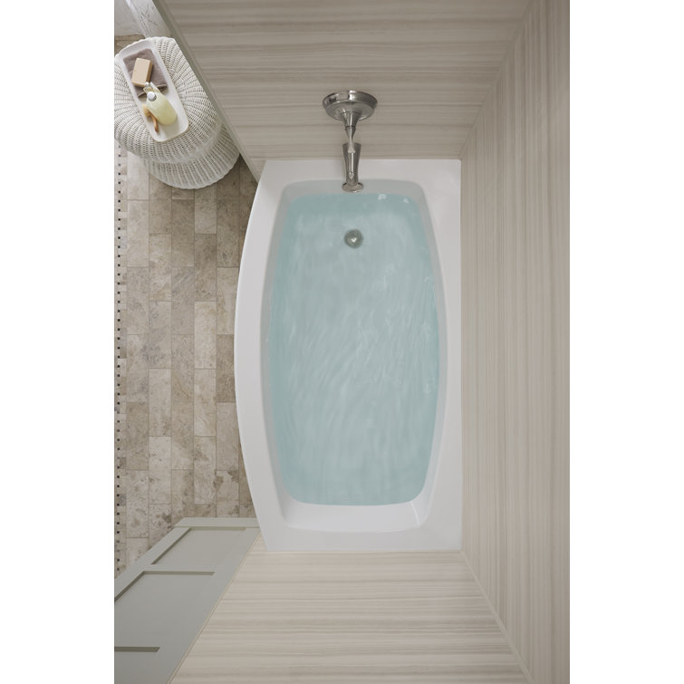 Expanse 60" White Acrylic Alcove Soaking Bathtub