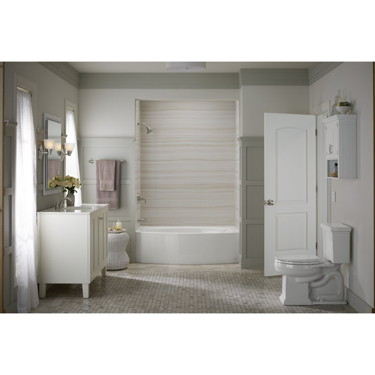 Expanse 60" White Acrylic Alcove Soaking Bathtub