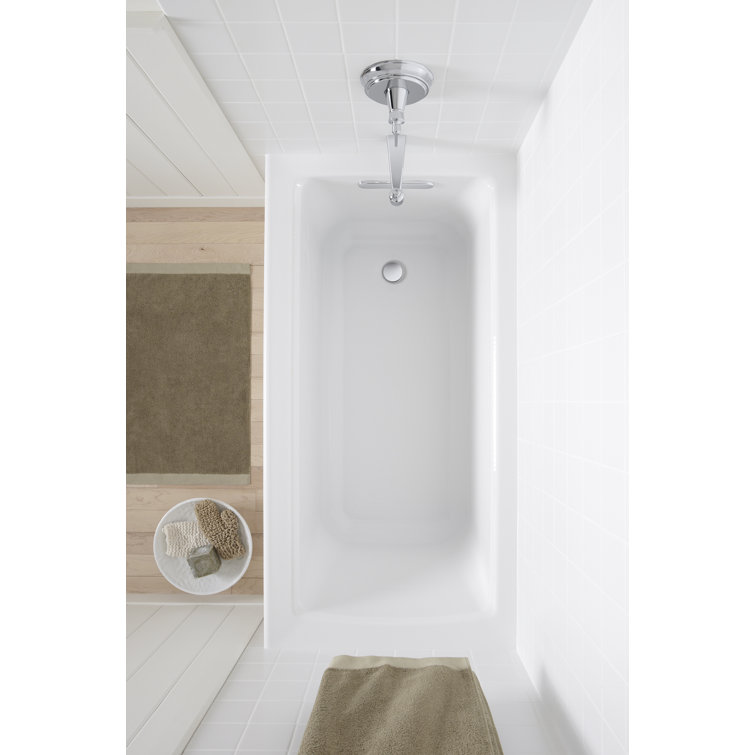 Archer 60" White Acrylic Alcove Bathtub with Left Drain
