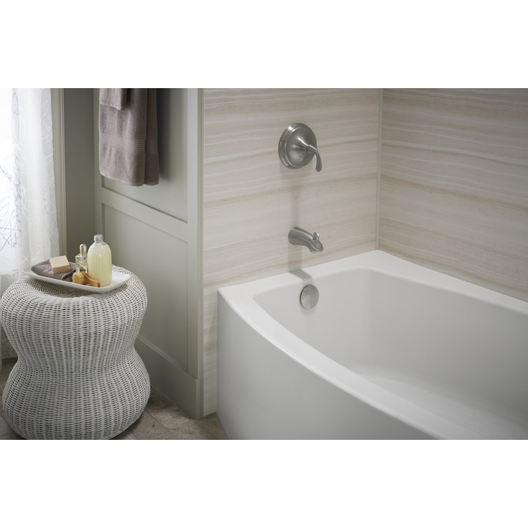 Expanse 60" White Acrylic Alcove Soaking Bathtub