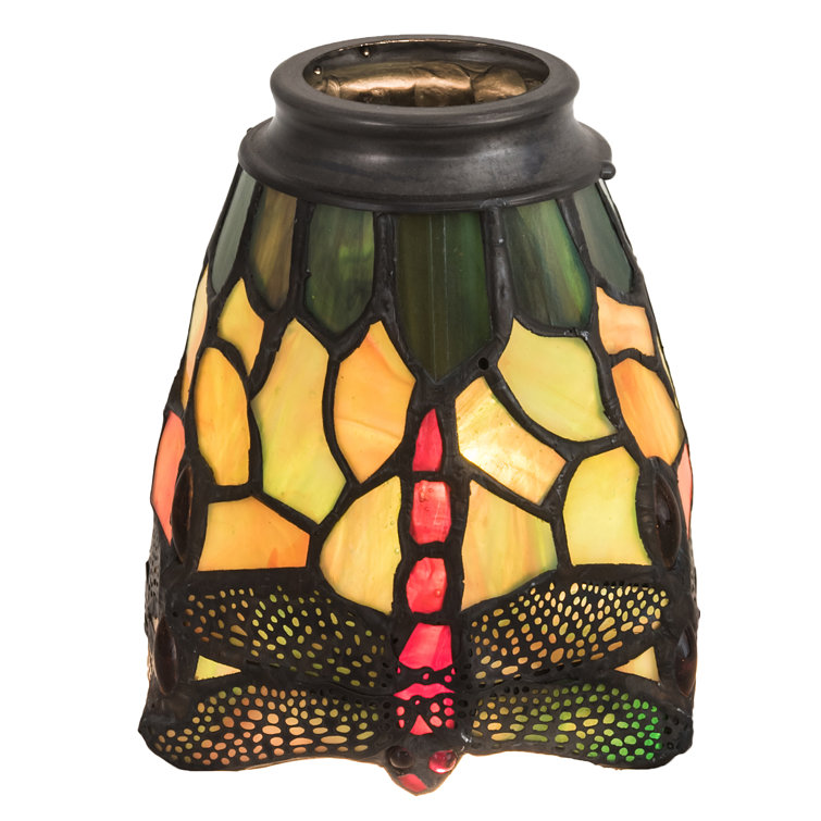Scarlet Dragonfly 4" Glass Ceiling Fan Light Shade