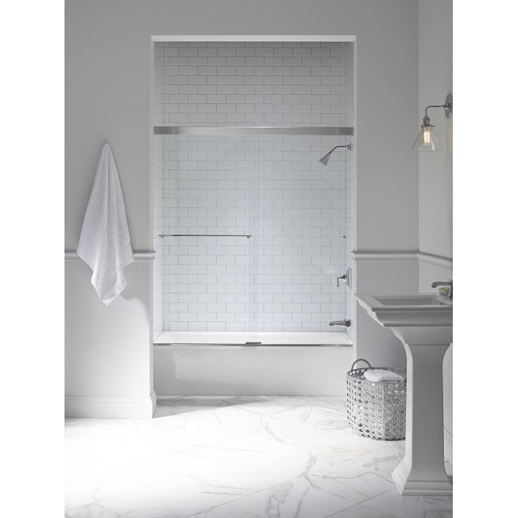 Bellwether White Cast Iron Alcove Soaking Bathtub