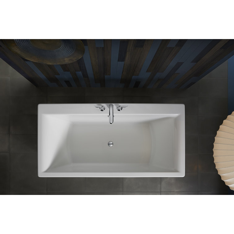 Stargaze 72" White Acrylic Freestanding Soaking Bathtub
