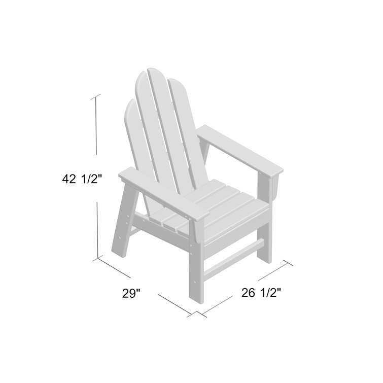 Slate Gray HDPE Lumber Outdoor Dining Chair