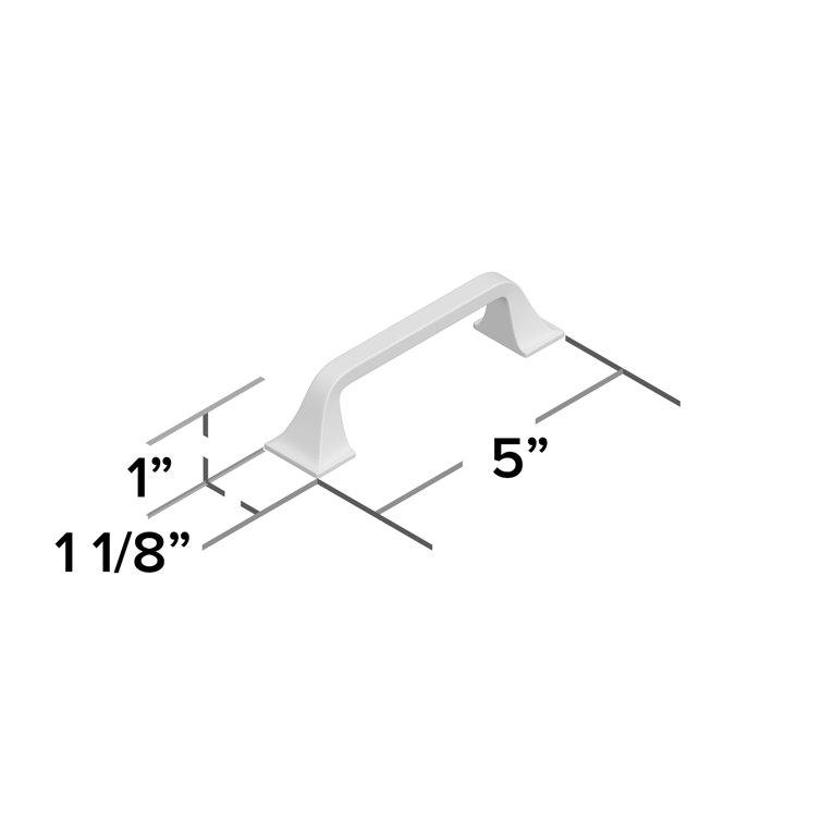 Brushed Golden Brass Kitchen Cabinet Handles, 3-3/4"