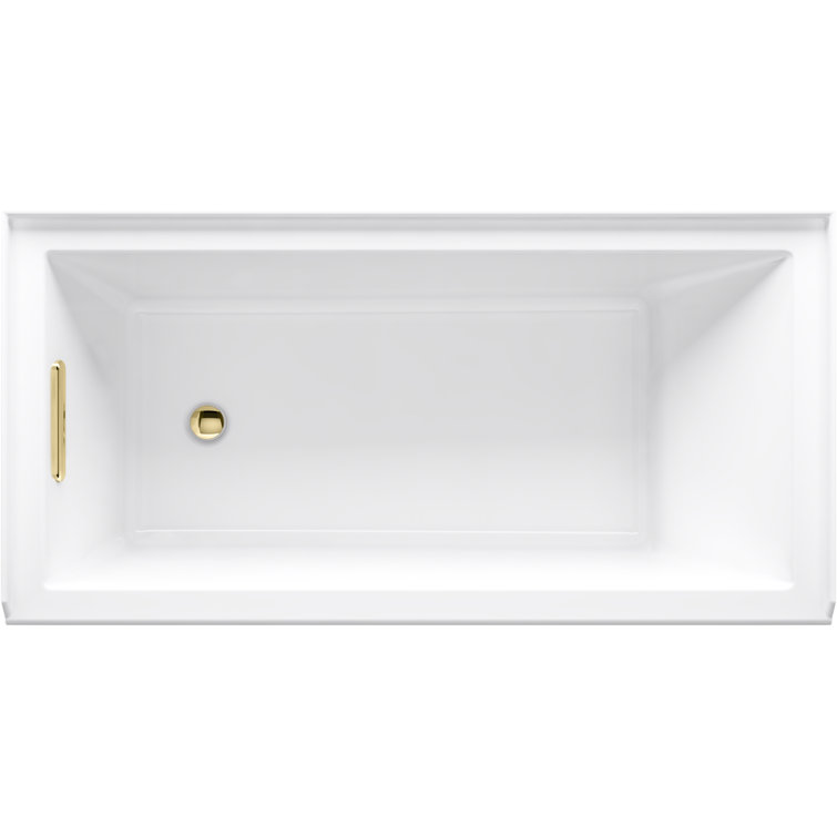 Vibrant French Gold Brass Slotted Overflow Bath Drain