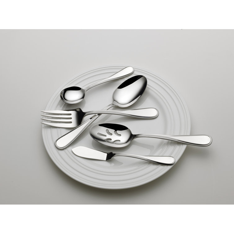 Bravo 65-Piece Stainless Steel Flatware Set with Facets