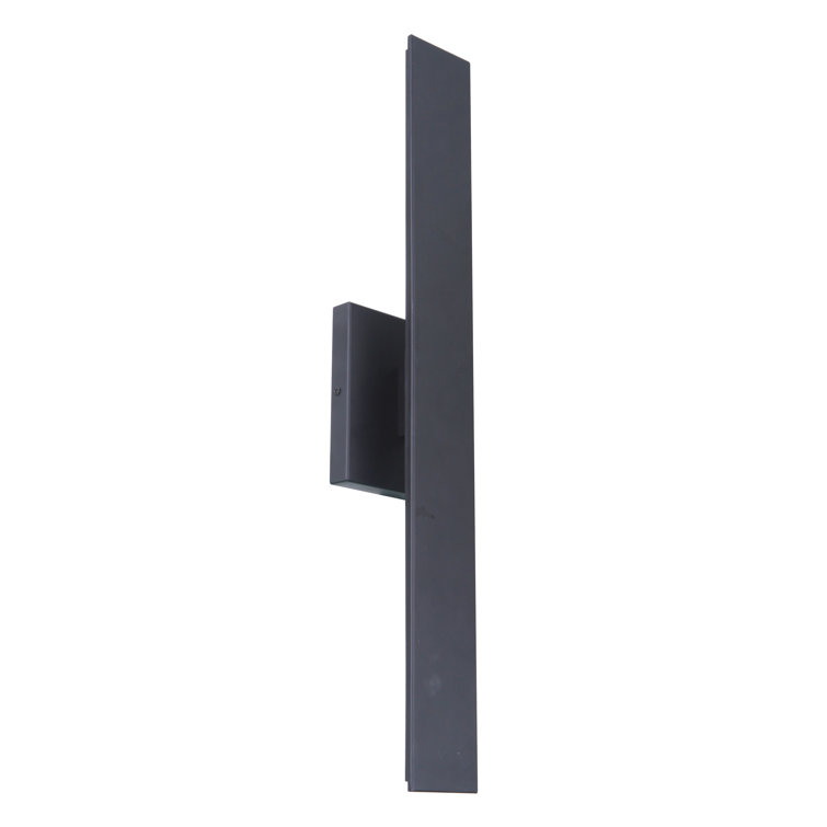 Brushed Aluminum LED Wall Lantern with Clear Shade