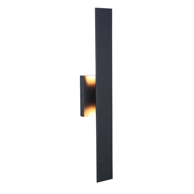 Brushed Aluminum LED Wall Lantern with Clear Shade