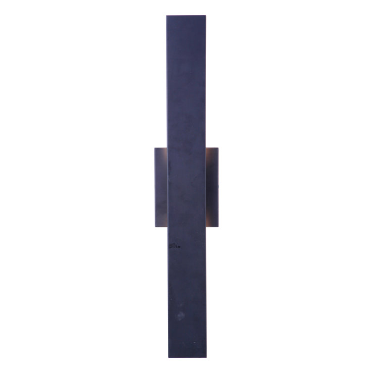 Brushed Aluminum LED Wall Lantern with Clear Shade