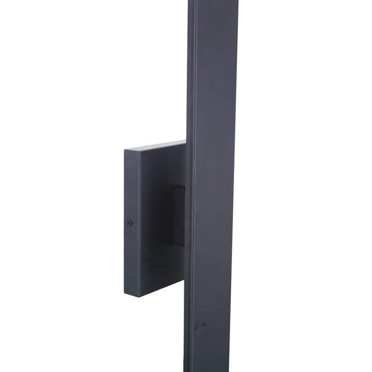 Brushed Aluminum LED Wall Lantern with Clear Shade