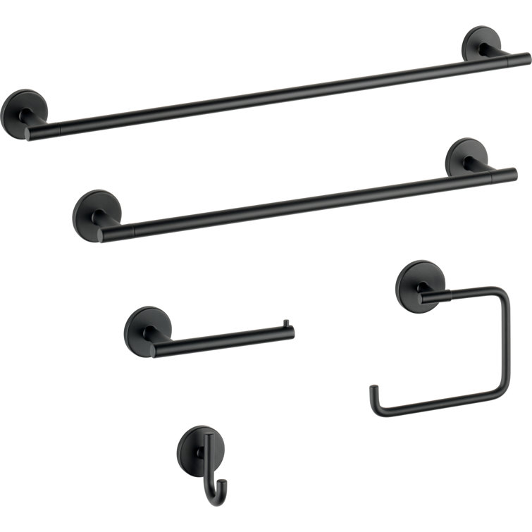 Matte Black Modern Stainless Steel Wall Mount Towel Hook