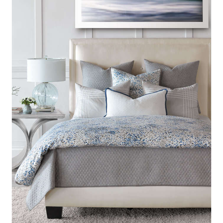 King Gray Linen Blend Pillow Sham with Zipper Closure