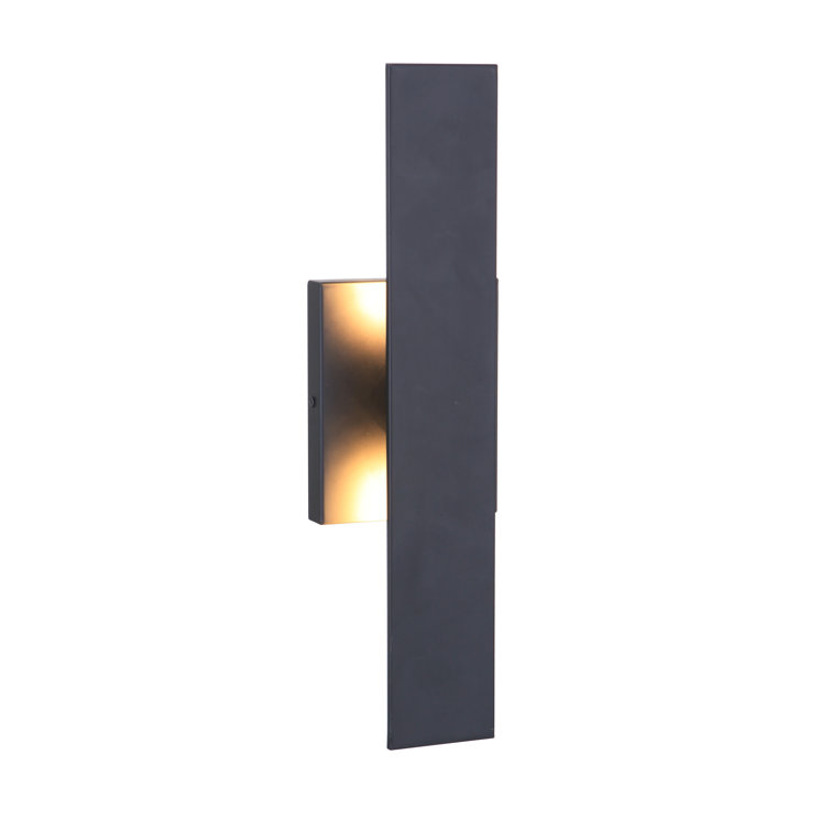 Brushed Aluminum Modern LED Wall Sconce with Clear Shade