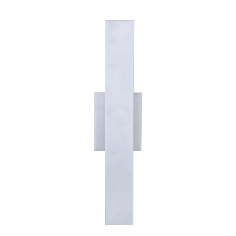 Brushed Aluminum Modern LED Wall Sconce Lantern