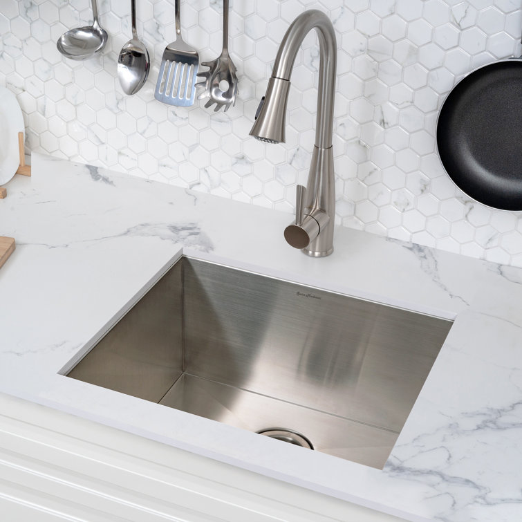 Tourner 21 x 18 Brushed Stainless Steel Undermount Kitchen Sink
