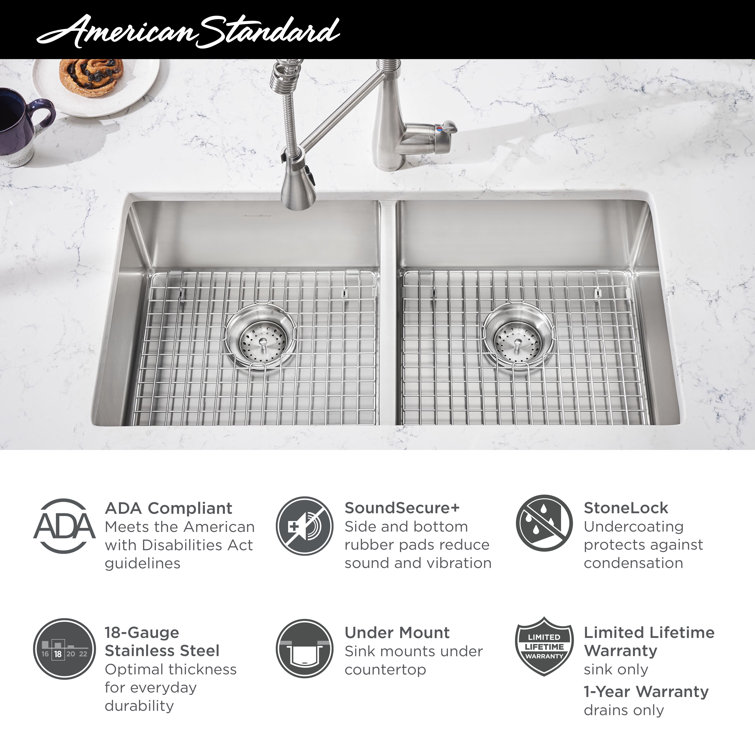 Pekoe 29" Stainless Steel Double Bowl Drop-In Farmhouse Sink