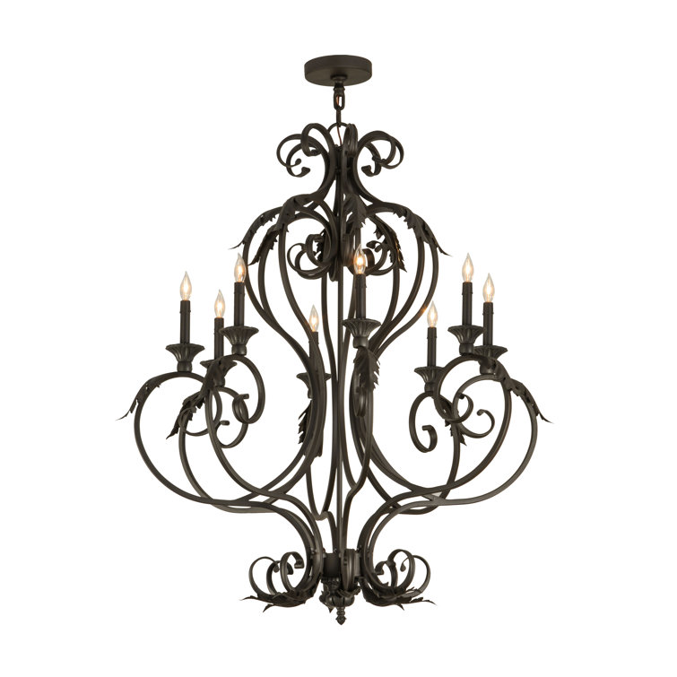 Oil Rubbed Bronze and Crystal 8-Light Candle Chandelier