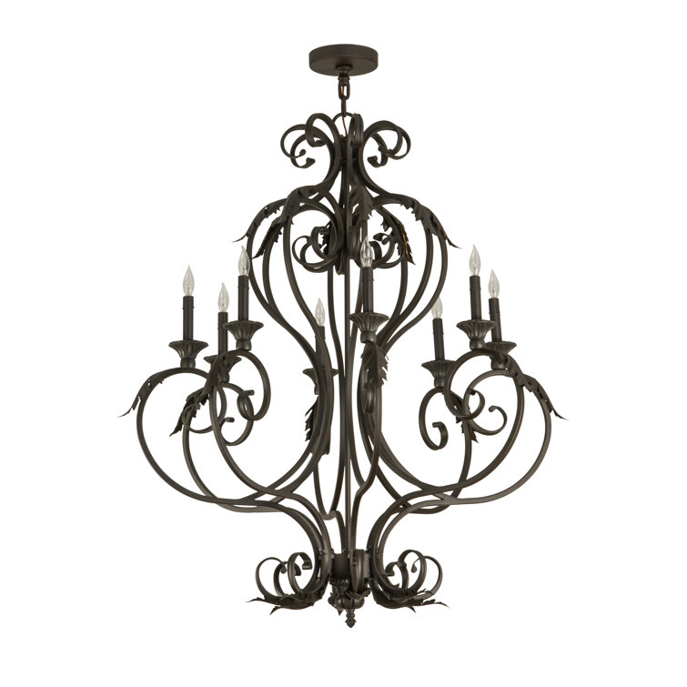 Oil Rubbed Bronze and Crystal 8-Light Candle Chandelier