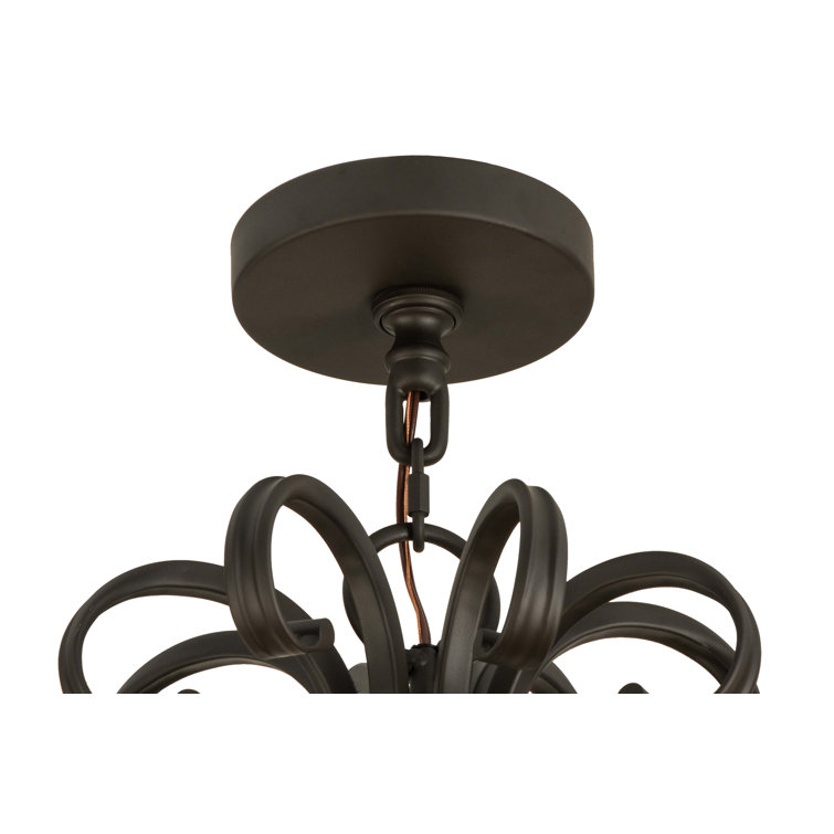 Oil Rubbed Bronze and Crystal 8-Light Candle Chandelier
