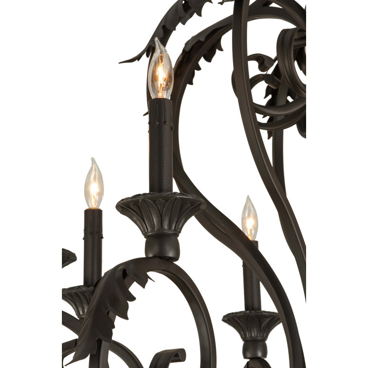Oil Rubbed Bronze and Crystal 8-Light Candle Chandelier
