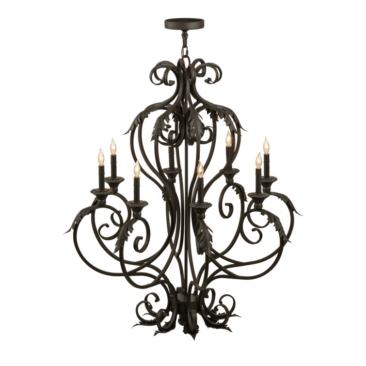Oil Rubbed Bronze and Crystal 8-Light Candle Chandelier