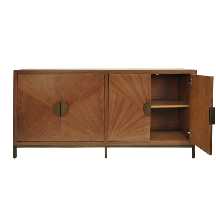 Emory 72'' Brown Solid Wood Sideboard with Adjustable Shelving
