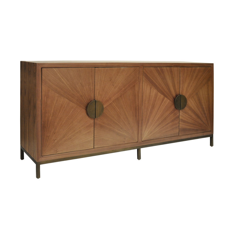 Emory 72'' Brown Solid Wood Sideboard with Adjustable Shelving