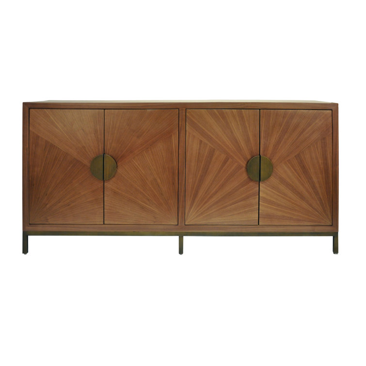 Emory 72'' Brown Solid Wood Sideboard with Adjustable Shelving