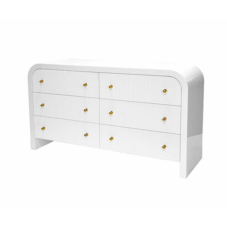 Valentina Contemporary 62'' White Lacquer Sideboard