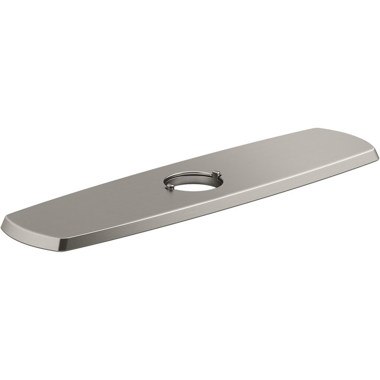 Vibrant Stainless Steel Three-Hole Kitchen Faucet Escutcheon