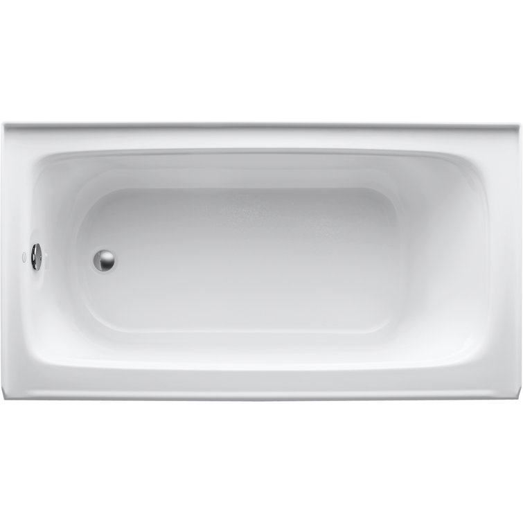 Bancroft 60" White Acrylic Alcove Bath with Apron