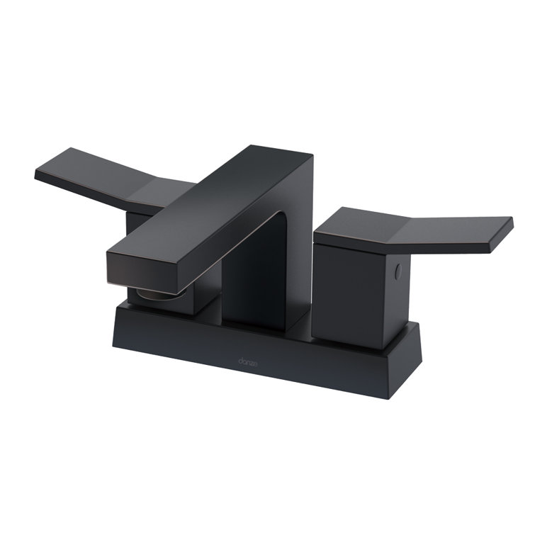 Avian Satin Black Centerset Bathroom Faucet with Brass Lever