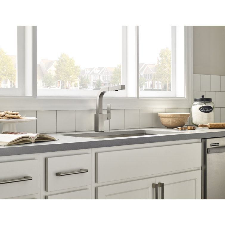 Stainless Steel Single Handle Pull-Out Kitchen Faucet