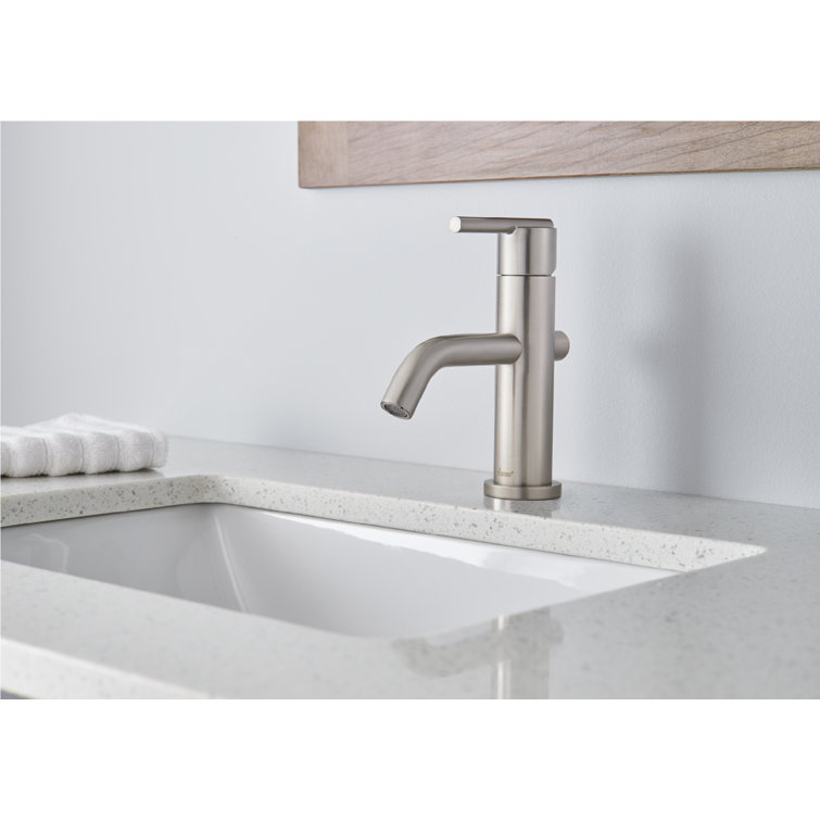 Parma Modern Brushed Nickel Single-Handle Bathroom Faucet