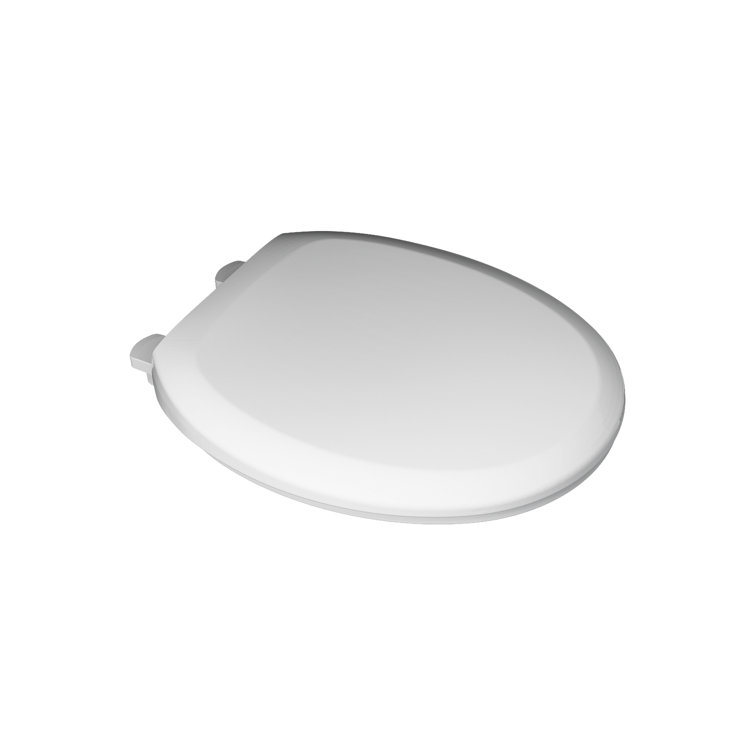 White Round Slow-Close Toilet Seat with Lid