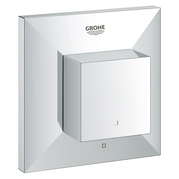 Chrome Modern Lever Shower Trim with Square Handle