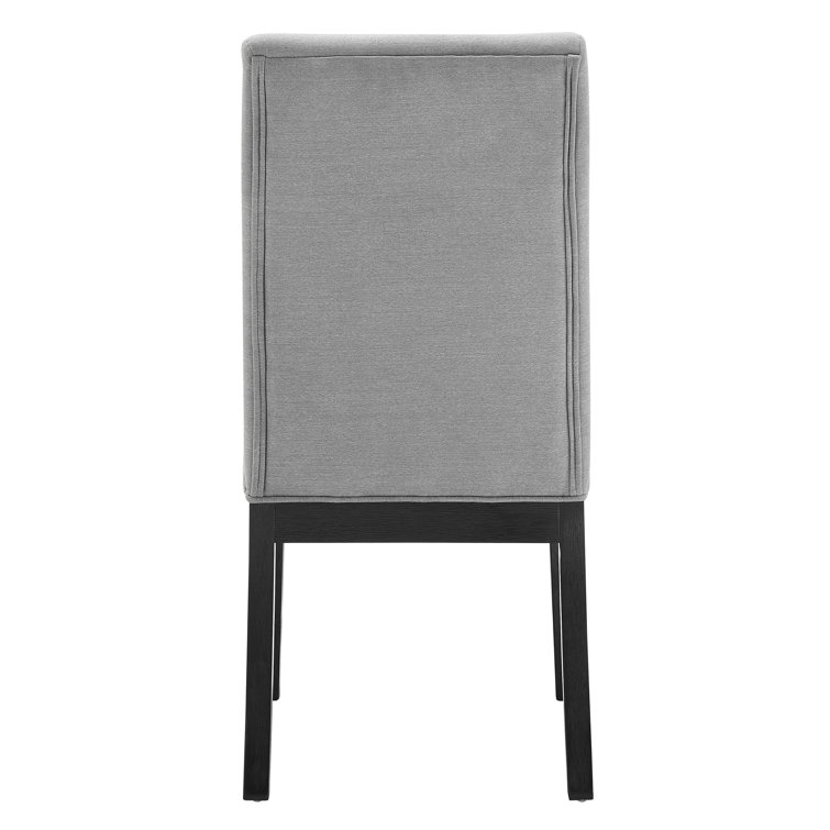Gray and Black 7-Piece Extendable Dining Set with Upholstered Chairs