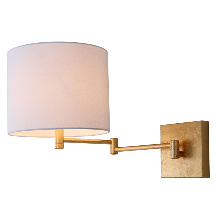 Lillian Gold 22.5" Contemporary Swing Arm Wall Sconce - Set of 2