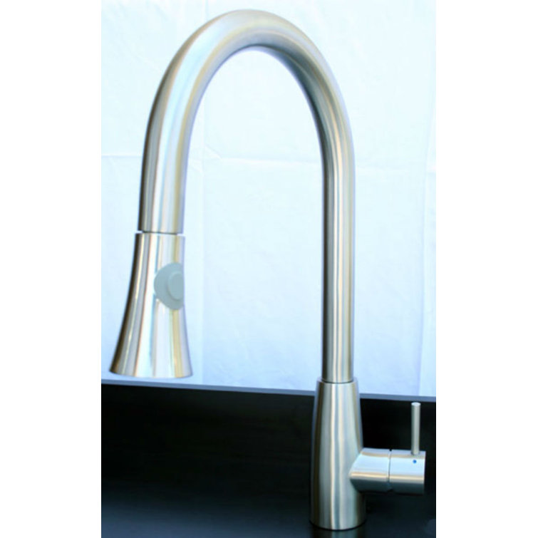 Brushed Stainless Steel Pull Down Kitchen Faucet with Spray