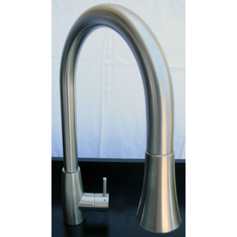 Brushed Stainless Steel Pull Down Kitchen Faucet with Spray