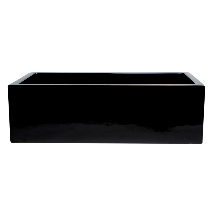 33'' Black Gloss Fireclay Farmhouse Kitchen Sink