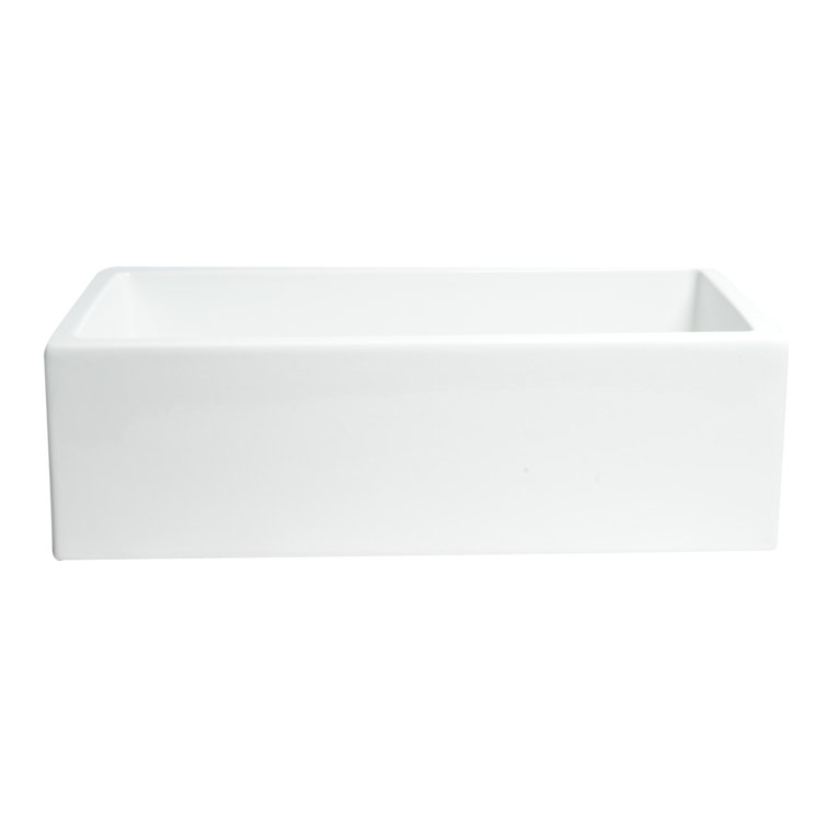 White Fireclay Single Bowl Farmhouse Kitchen Sink