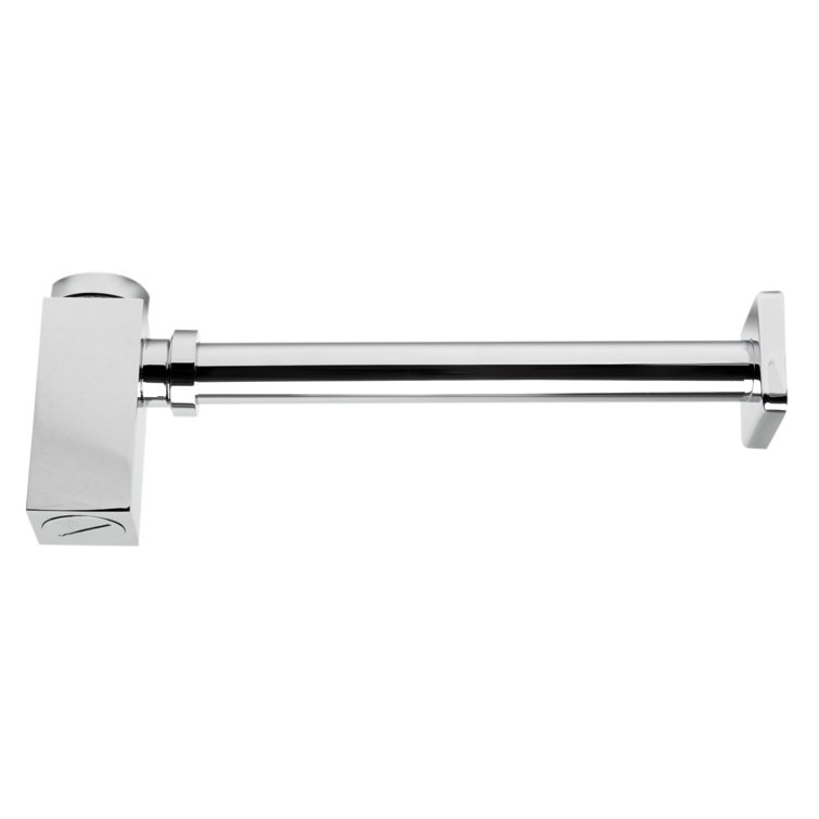 Polished Chrome Modern Square Decorative Bottle P-Trap