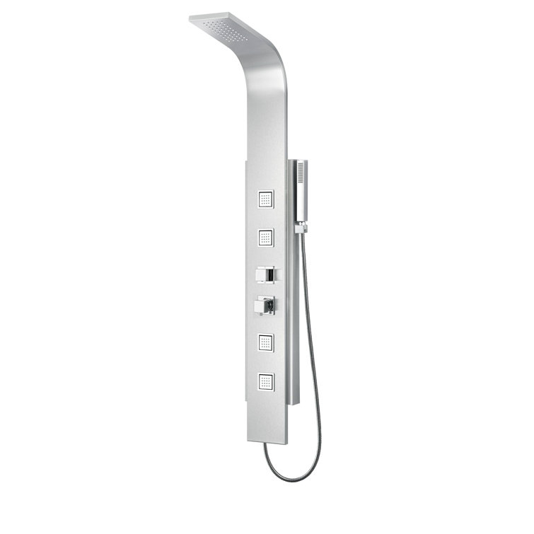 Modern Stainless Steel Shower Panel with 4 Body Sprays