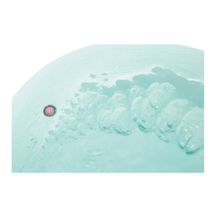 66'' Round White Acrylic Freestanding Air Bubble Bathtub