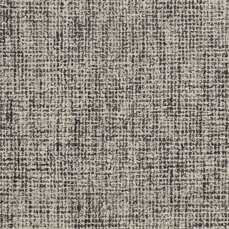 Hand-Tufted Blue and Gray Wool Rectangular Rug