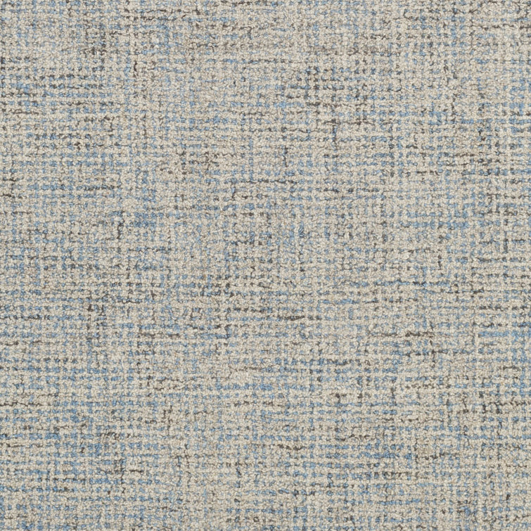 Hand-Tufted Artisan Blue Wool Rectangular Rug 2'x3'