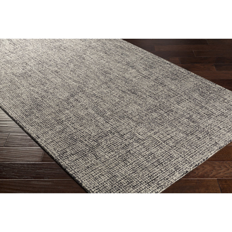 Hand-Tufted Blue and Gray Wool Rectangular Rug