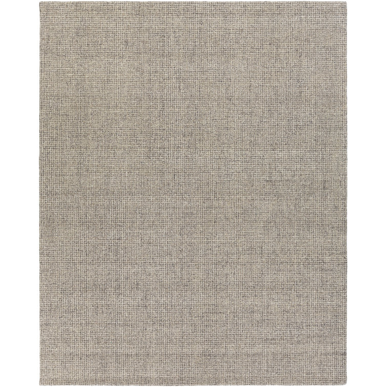 Handmade Gray Wool Rectangular 8' x 10' Tufted Area Rug